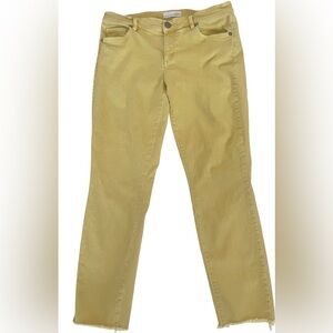 Ann Taylor LOFT Mustard Yellow Raw Hem Jeans – Size 27/4